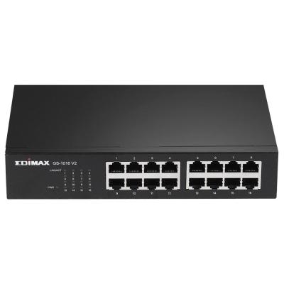 Edimax GS-1016 V2 commutateur réseau Géré Gigabit Ethernet (10 100 1000) Noir