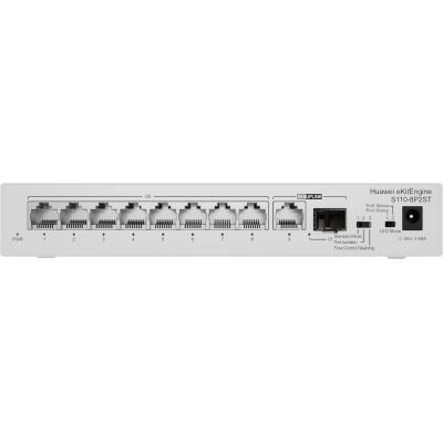 Huawei CloudEngine S110-8P2ST Supporto Power over Ethernet (PoE) Grigio