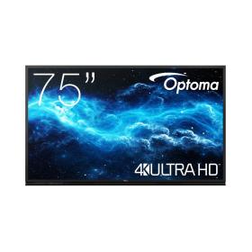 Optoma 3752RK Interactive flat panel 190.5 cm (75") LED Wi-Fi 400 cd m² 4K Ultra HD Black Touchscreen Built-in processor