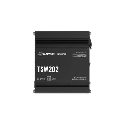 Teltonika TSW202 Géré L2 Gigabit Ethernet (10 100 1000) Connexion Ethernet, supportant l'alimentation via ce port (PoE)