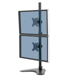 Fellowes Seasa Dual Stacking Monitor Arm - Freestanding Monitor Mount for 8KG 32 inch Screens - Ergonomic Adjustable Monitor
