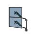 Fellowes Platinum Series Dual Stacking Monitor Arm - Monitor Mount for Two 8KG 27 Inch Screens - Adjustable Dual Monitor Desk