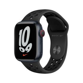 Apple Watch Nike Series 7 OLED 41 mm Numérique Écran tactile 4G Noir Wifi GPS (satellite)