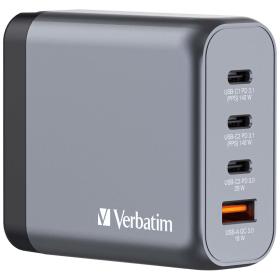 Verbatim GNC-140 GaN Charger 140W with 2 x USB-C PD 140W / 1 x