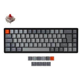 Keychron K6 Tastatur USB + Bluetooth QWERTY Nordisch Schwarz, Grau, Orange