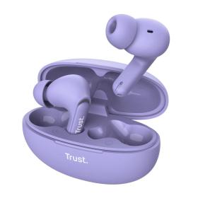 Trust Yavi Casque True Wireless Stereo (TWS) Ecouteurs Appels Musique USB Type-C Bluetooth Violet