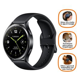 Xiaomi Watch 2 3.63 cm (1.43") AMOLED 46 mm Digital 466 x 466 pixels Touchscreen Black Wi-Fi GPS (satellite)
