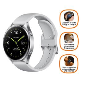 Xiaomi Watch 2 3,63 cm (1.43") AMOLED 46 mm Digitale 466 x 466 Pixel Touch screen Argento Wi-Fi GPS (satellitare)