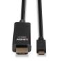 Lindy 43317 cavo e adattatore video 10 m USB tipo-C HDMI tipo A (Standard) Nero