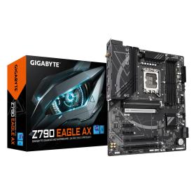 Gigabyte Z790 EAGLE AX Motherboard - Supports Intel Core 14th Gen CPUs, 12+1+１Phases Digital VRM, up to 7600MHz DDR5 (OC),