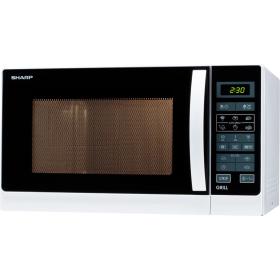 Sharp Home Appliances R-742WW microondas Encimera Microondas con grill 25 L 900 W Negro, Blanco