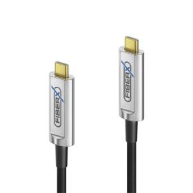 FiberX FX-I600-012 cable USB 12 m USB 3.2 Gen 1 (3.1 Gen 1) USB C Negro, Plata