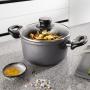 ▷ STONELINE 6741 soup pot 1.8 L Anthracite Aluminium | Trippodo