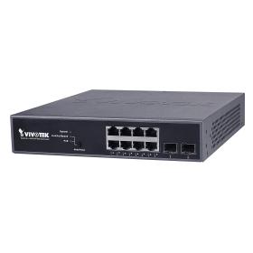 VIVOTEK AW-GEV-104B-130 switch di rete Gestito Gigabit Ethernet (10 100 1000) Supporto Power over Ethernet (PoE) 1U Nero
