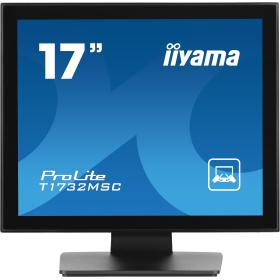 iiyama ProLite T1732MSC-B1SAG computer monitor 43.2 cm (17") 1280 x 1024 pixels Full HD LED Touchscreen Tabletop Black