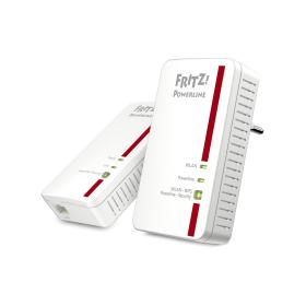 FRITZ!Powerline 1240E WLAN 1200 Mbit s Collegamento ethernet LAN Wi-Fi Rosso, Bianco 2 pz