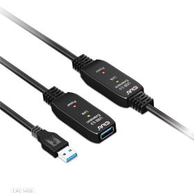 CLUB3D CAC-1406 câble USB 15 m USB 3.2 Gen 1 (3.1 Gen 1) USB A Noir