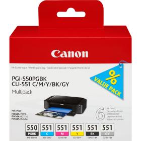 Canon Cartuccia d'inchiostro Multipack PGI-550 PGBK   CLI-551 BK C M Y GY