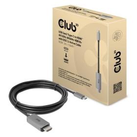 CLUB3D CAC-1587 cambiador de género para cable USB Gen2 Type-C HDMI tipo A (Estándar) Negro