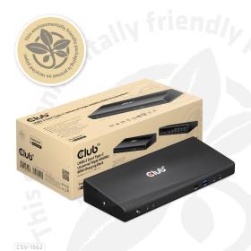 CLUB3D The CSV-1562 is an USB3.2 Gen1 Type-C Universal Triple 4K30Hz Charging Docking Station and is DisplayLink® Certified.