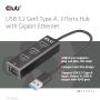 ▷ CLUB3D USB 3.2 Gen1 Type-A, 3 Ports Hub with Gigabit Ethernet | Trippodo