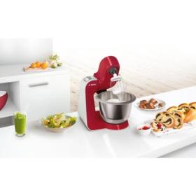 Bosch MUM58720 robot de cocina 1000 W 3,9 L Gris, Rojo, Acero inoxidable