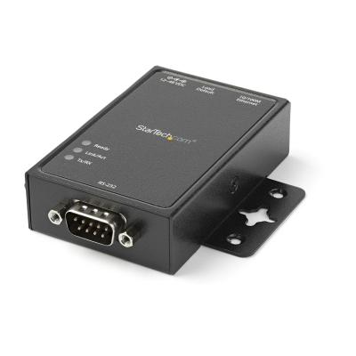 StarTech.com Servidor de Dispositivos IP de 1 Puerto Serie RS232 - Convertidor Serial Ethernet RJ45 Montaje DIN