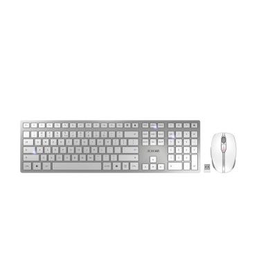 CHERRY DW 9100 SLIM keyboard Mouse included RF Wireless + Bluetooth QWERTY US English Silver