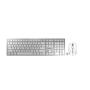 CHERRY DW 9100 SLIM keyboard Mouse included RF Wireless + Bluetooth QWERTY US English Silver