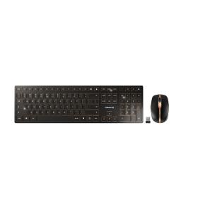 CHERRY DW 9100 SLIM clavier Souris incluse RF sans fil + Bluetooth QWERTY Anglais américain Noir