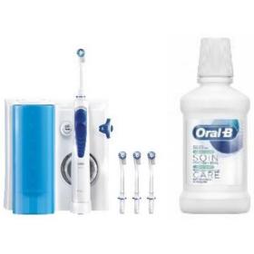 Oral-B OxyJet Hydropulseur Pack Super-bulles Adulto Spazzolino rotante Blu, Bianco