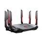 MSI RADIX AXE6600 WIFI 6E TRI-BAND router wireless Gigabit Ethernet Dual-band (2.4 GHz 5 GHz) Nero, Rosso