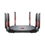 MSI RADIX AXE6600 WIFI 6E TRI-BAND router inalámbrico Gigabit Ethernet Doble banda (2,4 GHz   5 GHz) Negro, Rojo