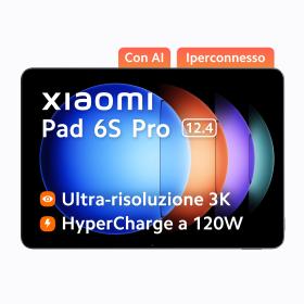 Xiaomi Pad 6S Pro Qualcomm Snapdragon 256 GB 31,5 cm (12.4") 8 GB Wi-Fi 7 (802.11be) Grafito, Gris