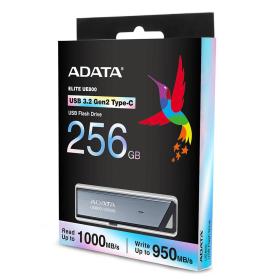ADATA UE800 lecteur USB flash 256 Go USB Type-C 3.2 Gen 2 (3.1 Gen 2) Argent