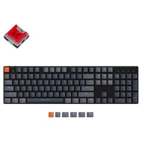 Keychron K5 SE Tastatur USB + Bluetooth QWERTY US Englisch Schwarz, Grau, Rot