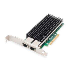 Digitus 2 Port 10 Gigabit Ethernet Netzwerkkarte, RJ45, PCI Express, Intel Chipsatz
