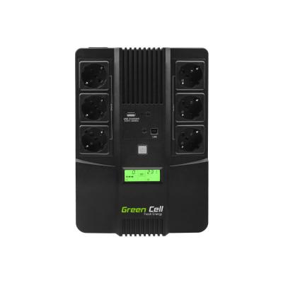 Green Cell UPS06 alimentation d'énergie non interruptible Interactivité de ligne 0,999 kVA 360 W 6 sortie(s) CA