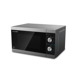 Sharp Home Appliances YC-MG01E-S Mikrowelle Arbeitsplatte Kombi-Mikrowelle 20 l 800 W Schwarz, Grau