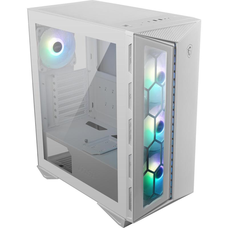 MSI MPG GUNGNIR 110R WHITE - Premium Mid-Tower Gaming PC Case - Tempered  Glass Side Panel - ARGB 120mm Fans - Liquid Cooling Support up to 360mm  Radiator - White Color Case : Everything Else 