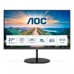 AOC V4 U27V4EA Computerbildschirm 68,6 cm (27 Zoll) 3840 x 2160 Pixel 4K Ultra HD LED Schwarz