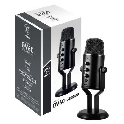 MSI IMMERSE GV60 STREAMING MIC 'USB Type-C Interface and 3.5mm Aux, For Professional applications with Intuituve control in 4