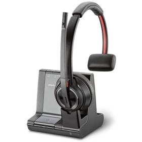 POLY W8210 A, UC Headset Wireless Head-band Office Call center Bluetooth Black, Grey