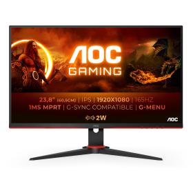 AOC 24G2SPU BK écran plat de PC 60,5 cm (23.8") 1920 x 1080 pixels Full HD Noir, Rouge