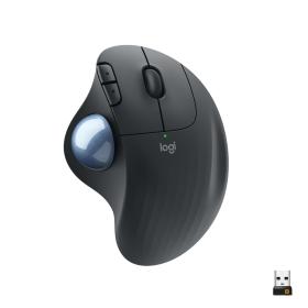 Logitech ERGO M575 Mouse Trackball Wireless - Facile controllo con il pollice, Tracciamento fluido, Design ergonomico e