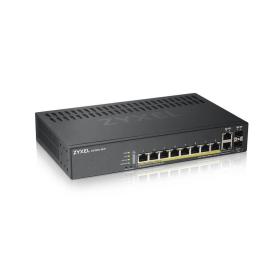 Zyxel GS1920-8HPV2 Géré Gigabit Ethernet (10 100 1000) Connexion Ethernet, supportant l'alimentation via ce port (PoE) Noir