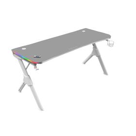 Mars Gaming MGD140RGBW White RGB Gaming Desk 140cm Extra Stands Total Mouse Pad