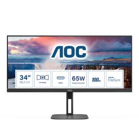 AOC V5 U34V5C BK Computerbildschirm 86,4 cm (34 Zoll) 3440 x 1440 Pixel UltraWide Quad HD LCD Schwarz