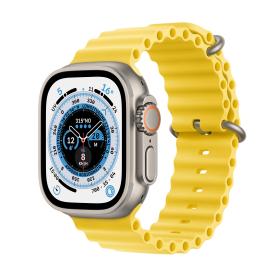 Apple Watch Ultra GPS + Cellular, 49mm Cassa in Titanio con Cinturino Band Ocean Giallo