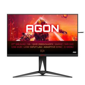 AOC AG275QZN EU pantalla para PC 68,6 cm (27") 2560 x 1440 Pixeles Quad HD Negro, Rojo